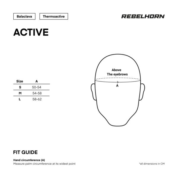 Kominiarka termoaktywna REBELHORN ACTIVE BLACK - obrazek 3