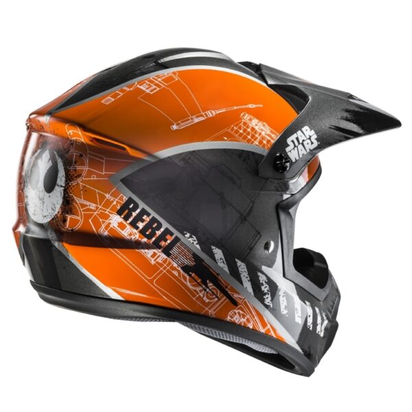 Kask HJC CS-MX II REBEL X-WING STAR WARS SILVER/ORANGE - obrazek 4