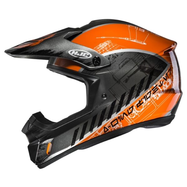 Kask HJC CS-MX II REBEL X-WING STAR WARS SILVER/ORANGE - obrazek 3