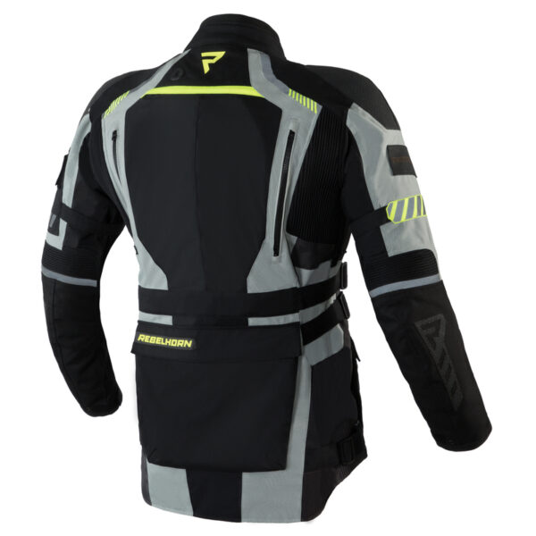 Kurtka tekstylna REBELHORN PATROL GREY/BLACK/FLO YELLOW - obrazek 2