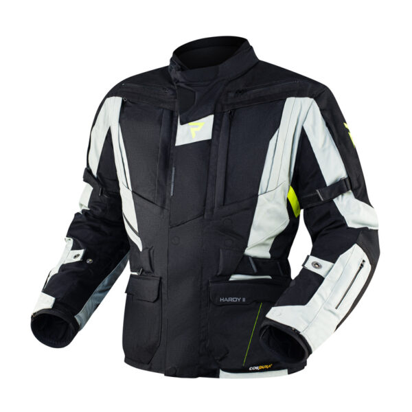 Kurtka tekstylna REBELHORN HARDY II GREY/BLACK/FLO YELLOW