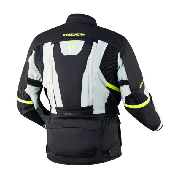 Kurtka tekstylna REBELHORN HARDY II GREY/BLACK/FLO YELLOW - obrazek 3