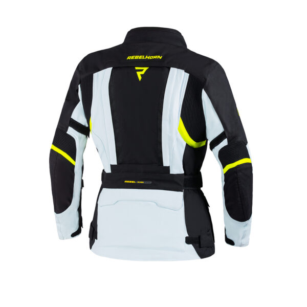 Kurtka tekstylna REBELHORN HARDY II LADY GREY/BLACK/FLO YELLOW - obrazek 2