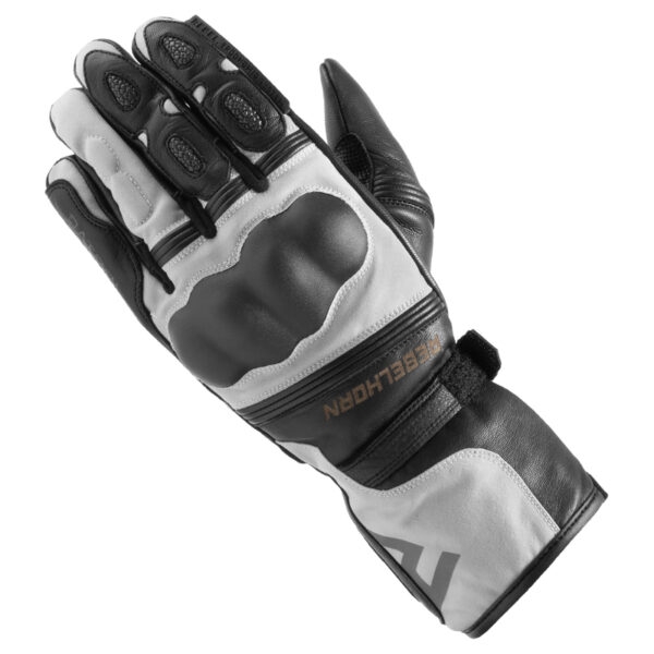 Rękawice skórzane REBELHORN PATROL LONG BLACK/GREY - obrazek 2