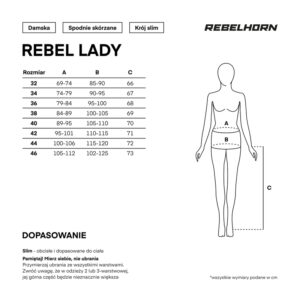 Spodnie skórzane REBELHORN REBEL LADY BLACK/PINK