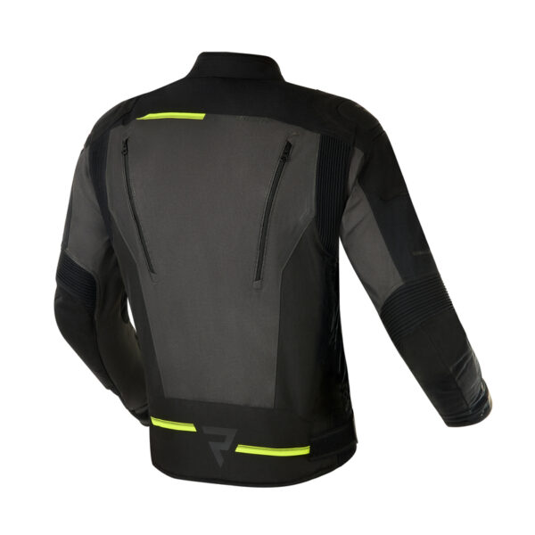Kurtka tekstylna REBELHORN BORG BLACK/DARK GREY/FLO YELLOW - obrazek 2