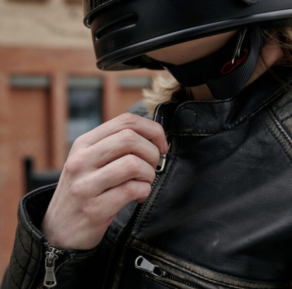 Kurtka skórzana REBELHORN HUNTER PRO LADY VINTAGE BLACK - obrazek 6