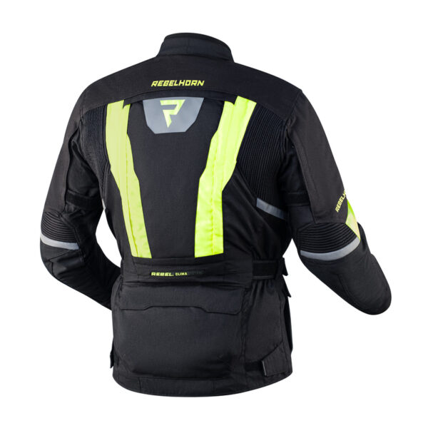 Kurtka tekstylna REBELHORN HARDY II BLACK/FLO YELLOW - obrazek 3