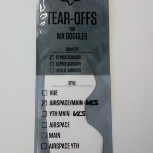 Zrywki tear-off do gogli FOX AIRSPACE/MAIN II STANDARD 20PK CLEAR