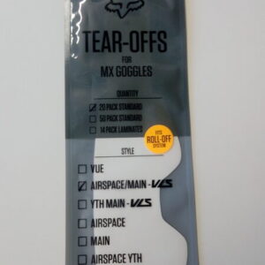 Zrywki tear-off do gogli FOX AIRSPACE/MAIN II STD TEAR OFF CLEAR