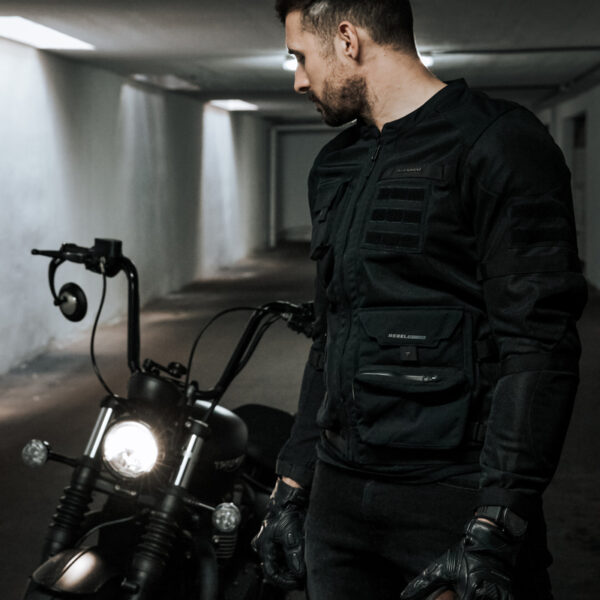 Kurtka tekstylna REBELHORN BRUTALE BLACK - obrazek 5