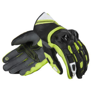 Rękawice skórzane REBELHORN ST SHORT BLACK/GREY/FLO YELLOW