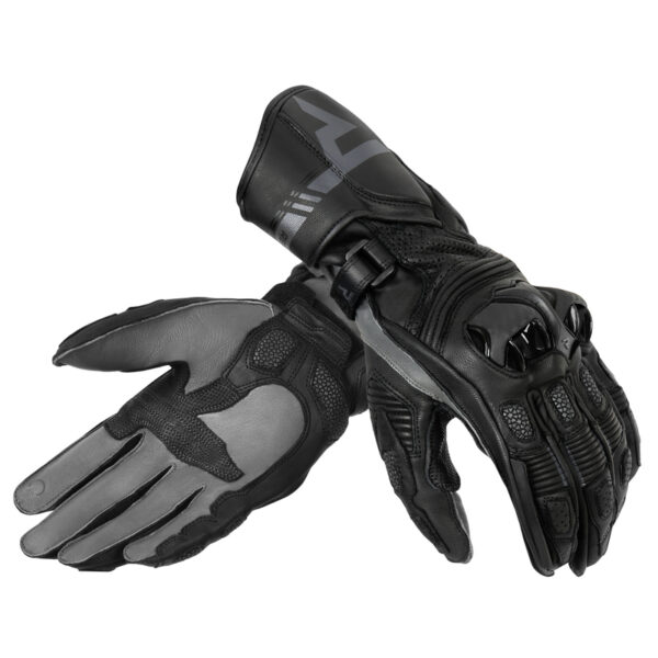Rękawice skórzane REBELHORN ST LONG BLACK/GREY