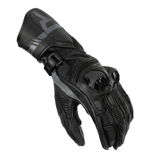 Rękawice skórzane REBELHORN ST LONG BLACK/GREY - obrazek 2