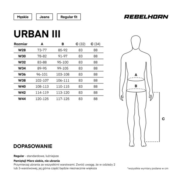 Spodnie jeans REBELHORN URBAN III CLASSIC BLUE - obrazek 10