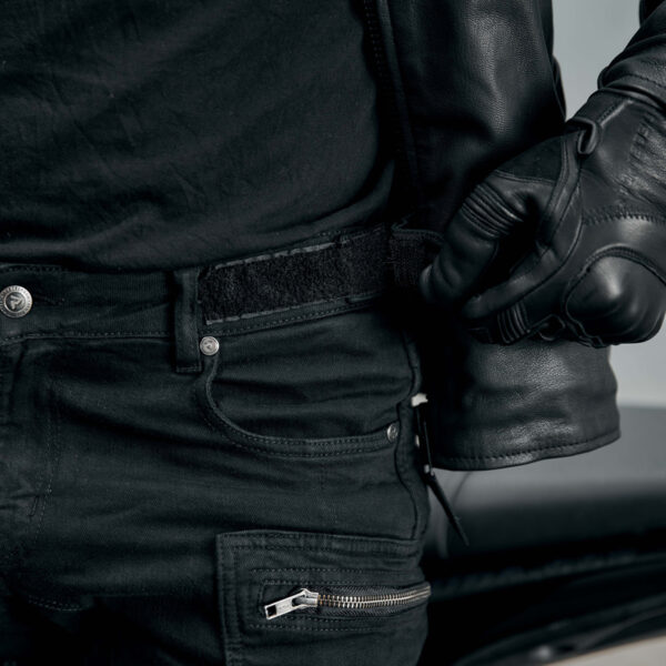 Spodnie jeans REBELHORN URBAN III WASHED BLACK - obrazek 3