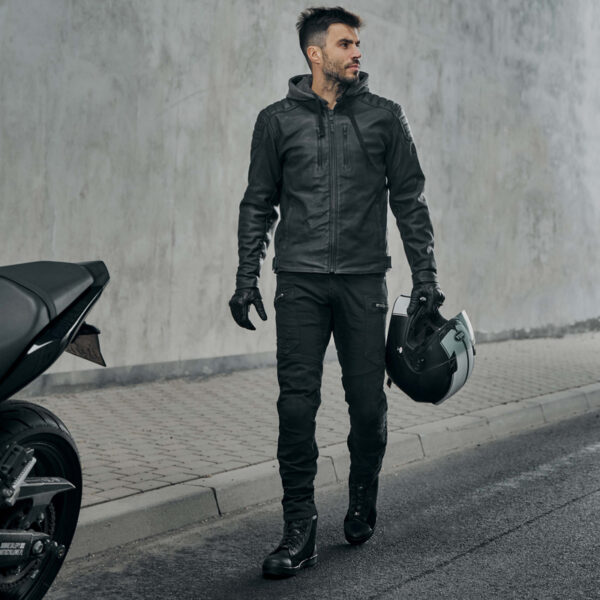 Spodnie jeans REBELHORN URBAN III WASHED BLACK - obrazek 8