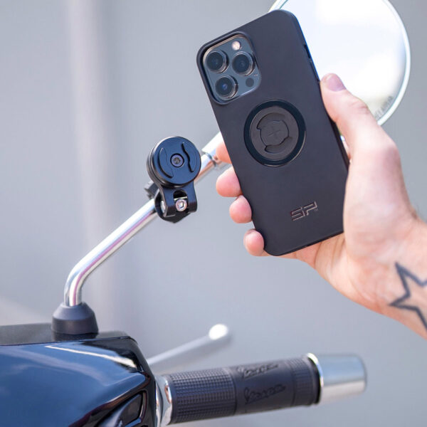 Uchwyt motocyklowy na telefon na lusterko sp connect spc+ mirror moto mount pro black - obrazek 3