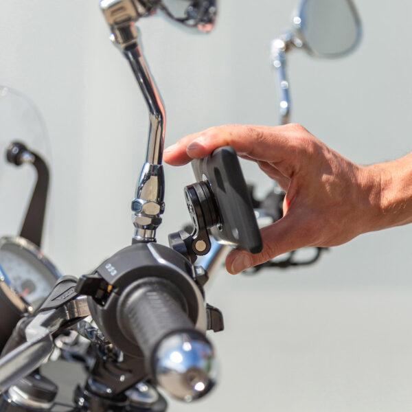 Uchwyt motocyklowy na telefon na śrubę w kierownicy sp connect spc+ clutch moto mount pro black - obrazek 2