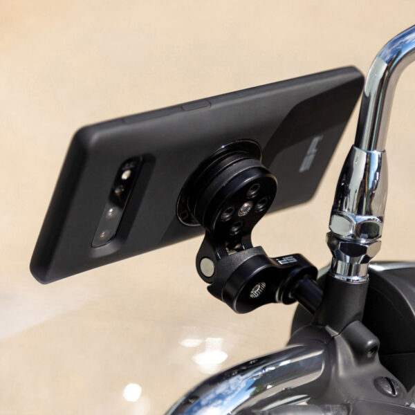 Uchwyt motocyklowy na telefon na śrubę w kierownicy sp connect spc+ clutch moto mount pro black - obrazek 3