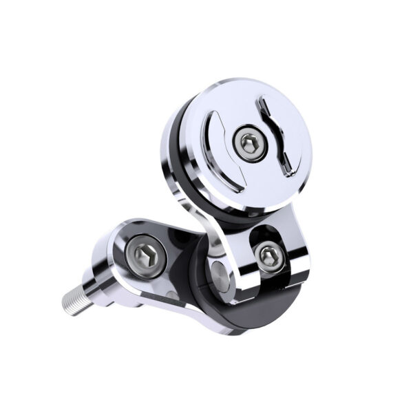 Uchwyt motocyklowy na telefon na śrubę w kierownicy sp connect spc+ clutch moto mount pro chome