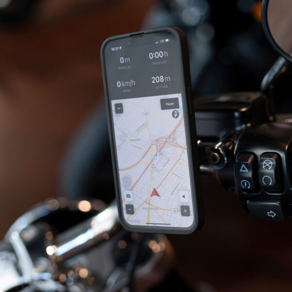 Uchwyt motocyklowy na telefon na śrubę w kierownicy sp connect spc+ clutch moto mount pro chome - obrazek 4