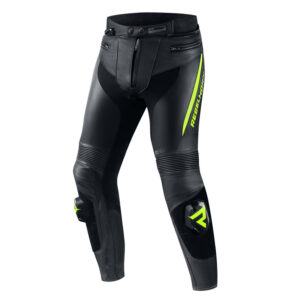 Spodnie skórzane REBELHORN FIGHTER BLACK/FLO YELLOW