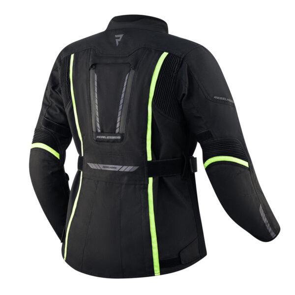 Kurtka tekstylna REBELHORN HIKER III LADY BLACK/FLO YELLOW - obrazek 2