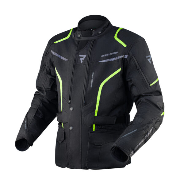 Kurtka tekstylna REBELHORN HIKER III BLACK/FLO YELLOW