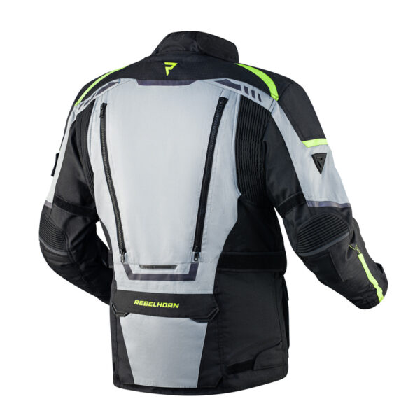 Kurtka tekstylna REBELHORN CUBBY IV BLACK/GREY/FLO YELLOW - obrazek 2