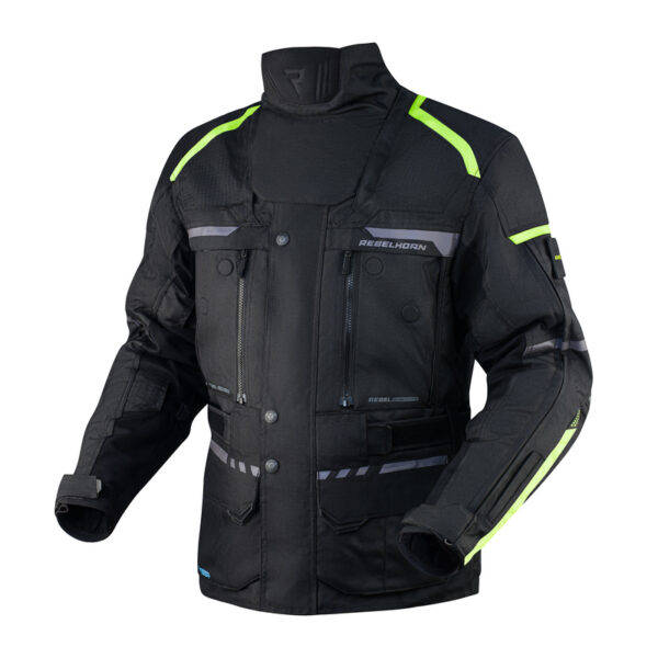 Kurtka tekstylna REBELHORN CUBBY IV BLACK/FLO YELLOW