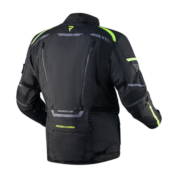 Kurtka tekstylna REBELHORN CUBBY IV BLACK/FLO YELLOW - obrazek 2