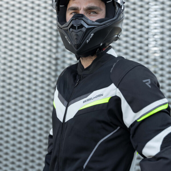Kurtka tekstylna REBELHORN FLUX BLACK/ICE/FLO YELLOW - obrazek 6