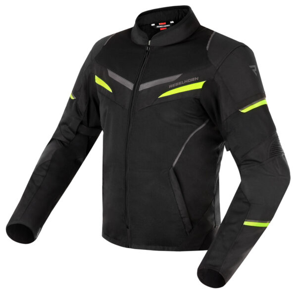 Kurtka tekstylna REBELHORN FLUX BLACK/FLO YELLOW