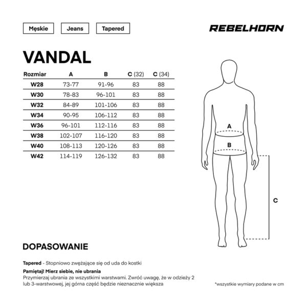 Spodnie jeans REBELHORN VANDAL DENIM BLACK - obrazek 10