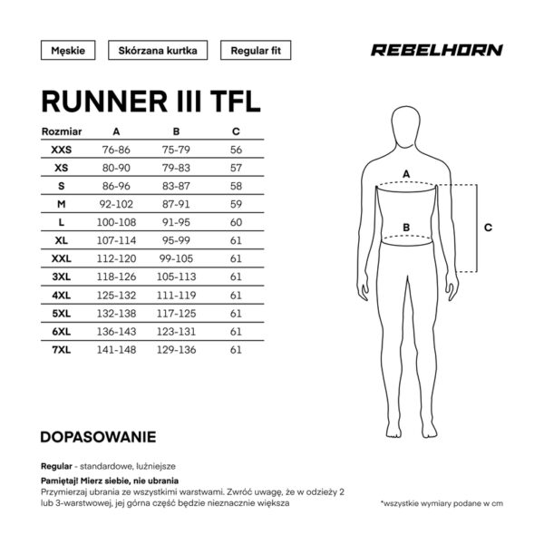 Kurtka skórzana REBELHORN RUNNER III TFL BLACK - obrazek 3