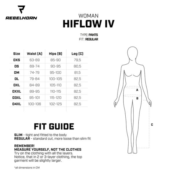Spodnie tekstylne REBELHORN HIFLOW IV LADY BLACK - obrazek 4