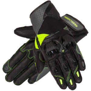Rękawice skórzane REBELHORN FLUX II BLACK/FLO YELLOW