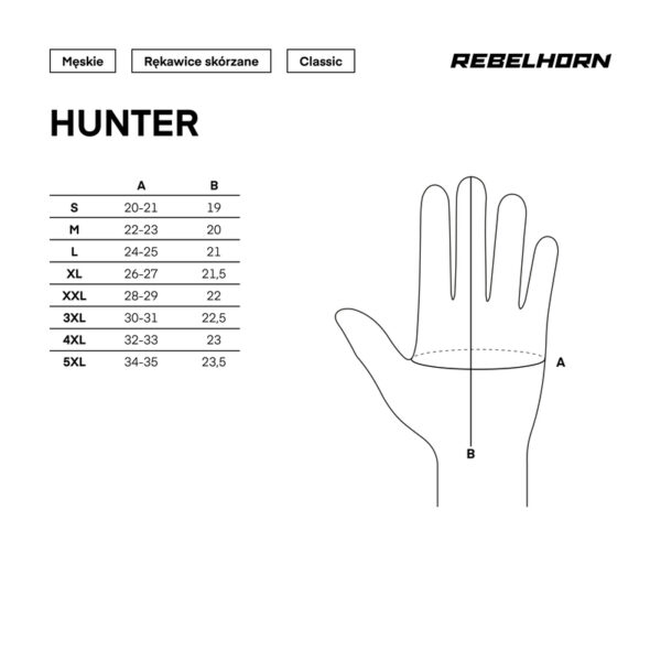 Rękawice skórzane REBELHORN HUNTER VINTAGE BROWN - obrazek 4