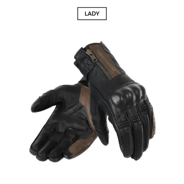 Rękawice skórzane REBELHORN HUNTER LADY VINTAGE BROWN