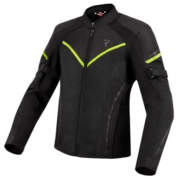 Kurtka tekstylna REBELHORN FLUX LADY BLACK/FLO YELLOW