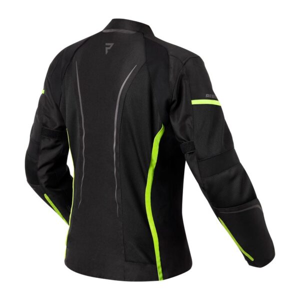 Kurtka tekstylna REBELHORN FLUX LADY BLACK/FLO YELLOW - obrazek 2