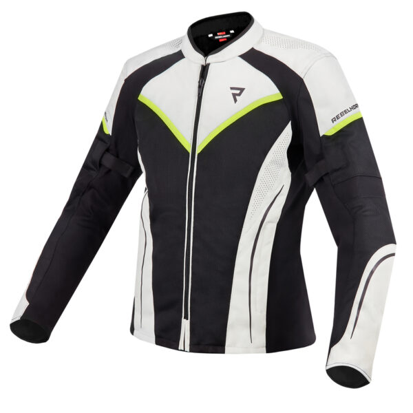 Kurtka tekstylna REBELHORN FLUX LADY BLACK/ICE/FLO YELLOW