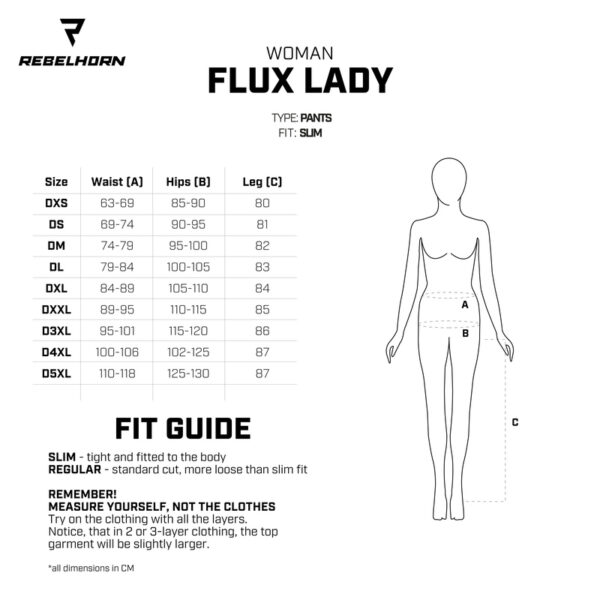 Spodnie tekstylne REBELHORN FLUX LADY BLACK - obrazek 3