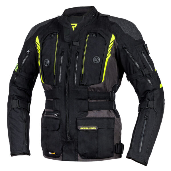 Kurtka tekstylna REBELHORN PATROL BLACK/FLO YELLOW