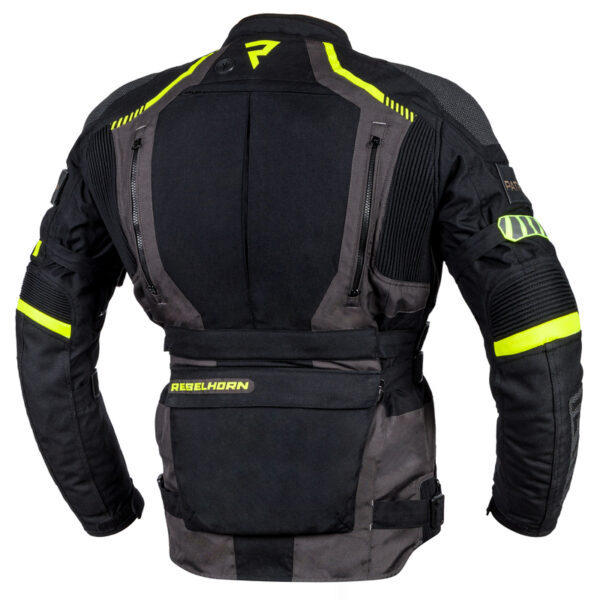 Kurtka tekstylna REBELHORN PATROL BLACK/FLO YELLOW - obrazek 2