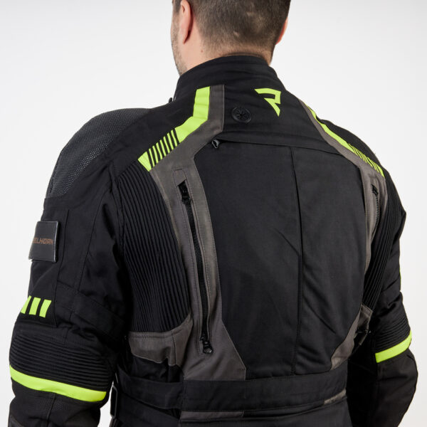 Kurtka tekstylna REBELHORN PATROL BLACK/FLO YELLOW - obrazek 4