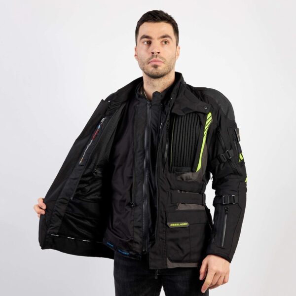 Kurtka tekstylna REBELHORN PATROL BLACK/FLO YELLOW - obrazek 8