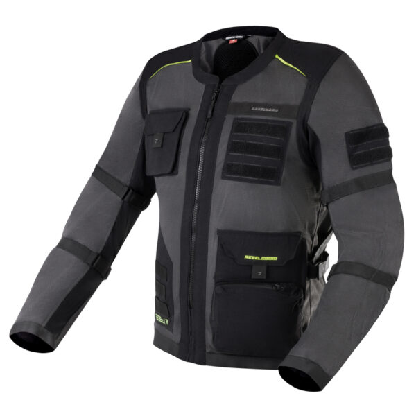 Kurtka tekstylna REBELHORN BRUTALE DARK GREY/BLACK/FLO YELLOW
