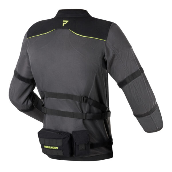 Kurtka tekstylna REBELHORN BRUTALE DARK GREY/BLACK/FLO YELLOW - obrazek 2